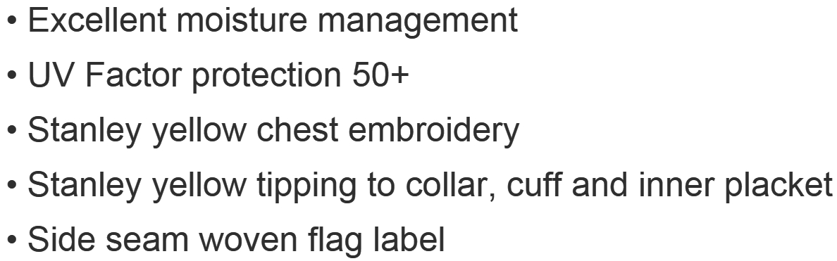 חולצות עבודה פולו שרוול קצר STANLEY